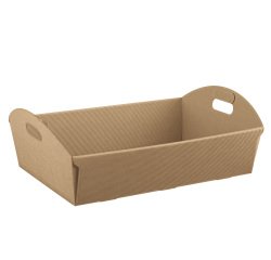 Cesto - 43 x 30 x 11 cm - cartone onda - avana - Scotton