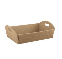 Cesto - 32 x 22 x 8,5 cm - cartone onda - avana - Scotton