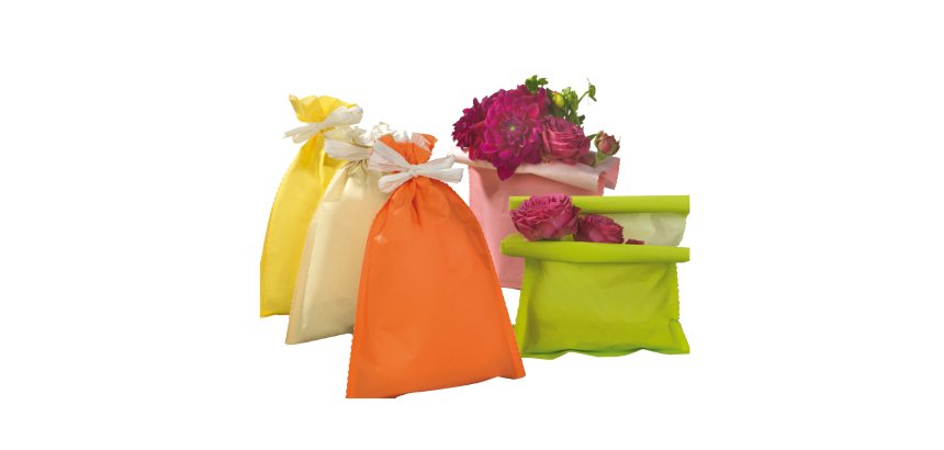 Busta regalo Spring - 35 x 50 cm - 45 gr - carta - 5 colori assortiti - PNP - conf. 25 pezzi