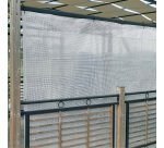 Telo occhiellato - per coperture - 3 x 3 m - PE/rafia - bianco - Verdemax