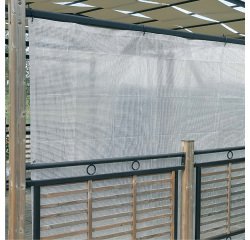 Telo occhiellato - per coperture - 3 x 3 m - PE/rafia - bianco - Verdemax