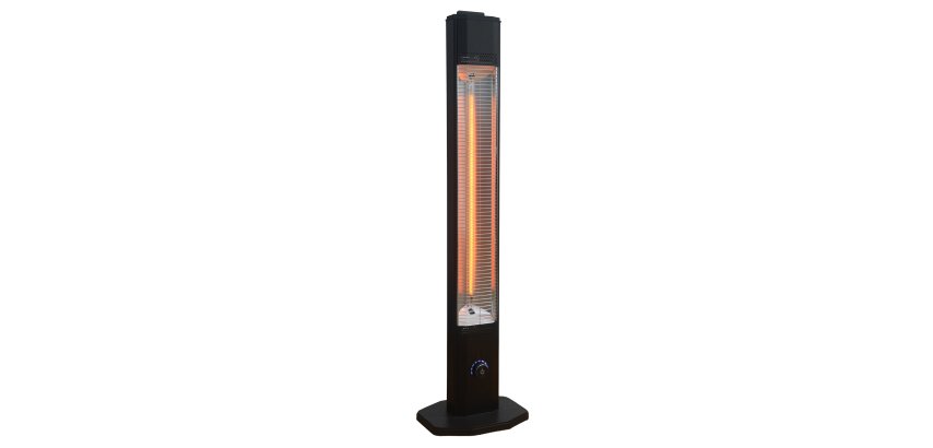 Stufa a torre Hot Tagon - con timer - 2000 W - 31 x 24,5 x 114 cm - nero - CFG