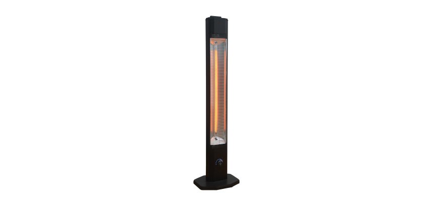Stufa a torre Hot Tagon - con timer - 2000 W - 31 x 24,5 x 114 cm - nero - CFG