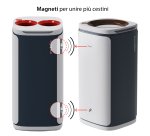 Cestino gettacarte Wastee - per raccolta differenziata - 60 L - Marrone/organico - Kobra