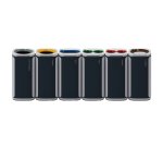 Cestino gettacarte Wastee - per raccolta differenziata - 60 L - Marrone/organico - Kobra
