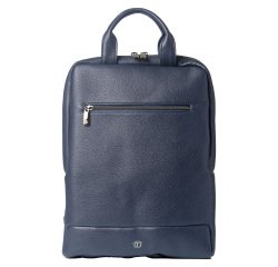 Zaino slim Gate Trended - 28 x 38 x 10 cm - ecopelle - blu - In Tempo