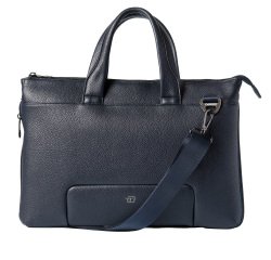Borsa espandibile Gate Trended - con manici - 41 x 30 x 7 cm - ecopelle - blu - In Tempo