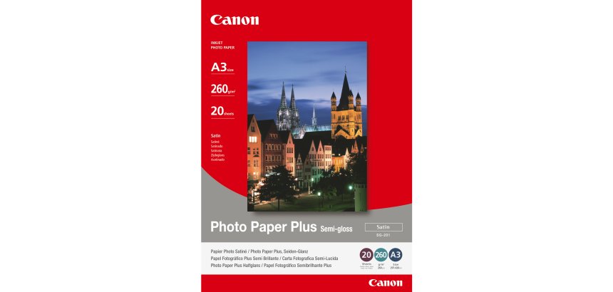 Canon - Carta fotografica Plus Semi-Gloss SG-201 - A3 - 20 Fogli - 1686B026