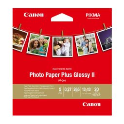 Canon Photo Paper Plus Glossy II PP-201 - photo paper - 20 sheet(s) - 130 x 130 mm - 265 g/m²