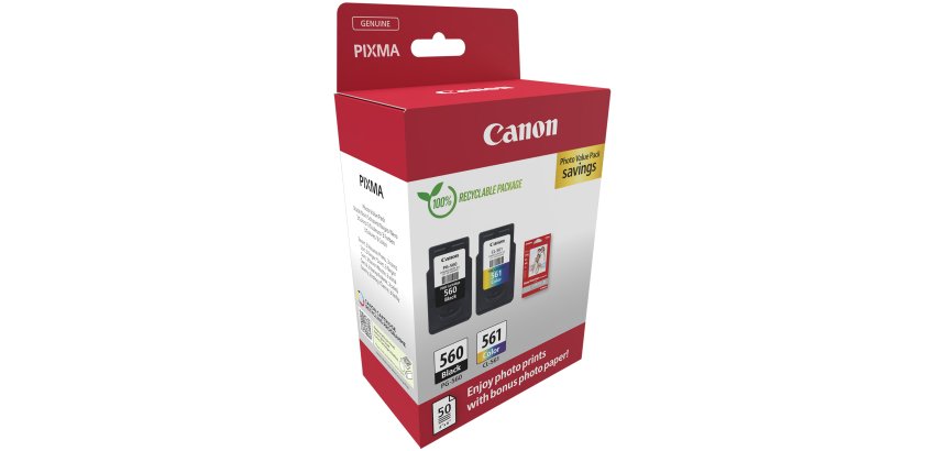 Canon - Cartuccia Ink CRG PG-560/CL-561 - con Confezione Fogli - 3713C008