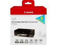 Canon PGI-29 MBK/PBK/DGY/GY/LGY/CO 6 Ink Cartridge Multipack