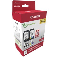 Canon - Cartuccia Ink PG-575XL /CL-576XL - con Confezione Fogli - 5437C006