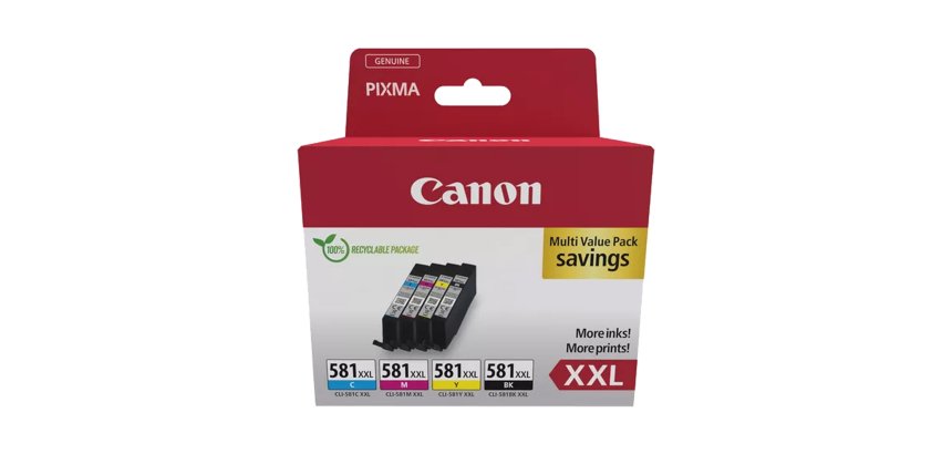 Canon - Cartuccia ink Multipack  - BK/C/M/Y -  CL-581XXL - 1998C007