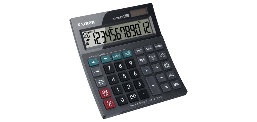Canon AS-220RTS calculator Desktop Display Black