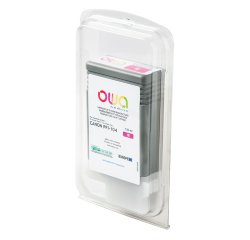 En_cartouche d'encre traceur remanufacturée owa - standard - magenta - pour canon pfi-104 m