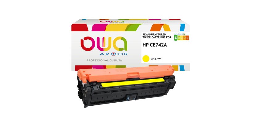 Armor - Toner Compatibile per Hp CE742A - Giallo - 7.300 pag