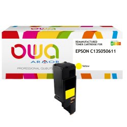 En_toner remanufacturé owa - haute capacité - jaune - pour epson c13s050611