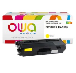 En_toner remanufacturé owa - standard - jaune - pour brother tn-469y, tn-910y