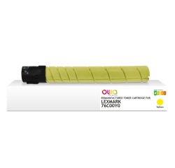 En_toner remanufacturé owa - standard - jaune - pour lexmark 76c00y0