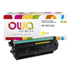 En_toner remanufacturé owa - haute capacité - jaune - pour hp w2122x