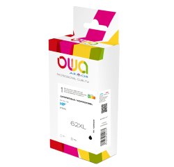 En_cartouche d'encre remanufacturée owa - haute capacité - noir - pour hp 62xl b