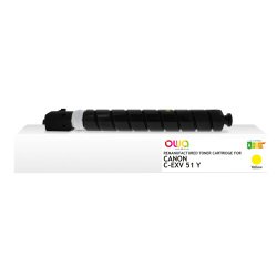 En_toner remanufacturé owa - standard - jaune - pour canon c-exv 51 y