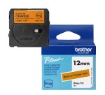 Brother - Nastro adesivo - Nero/Arancione - 12mm x 4mt - BTAGT31