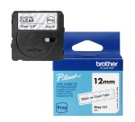 Brother - Nastro adesivo - Nero/Trasparente - 12mm x 4mt - BTAG131