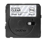 Brother - Nastro adesivo - Nero/Trasparente - 12mm x 4mt - BTAG131