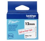 Brother - Nastro adesivo - Rosso/Trasparente - 12mm x 4mt - BTAG132