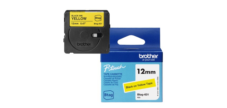 Brother BTAG-631 label-making tape Black on yellow