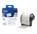 Brother - Rotolo etichetta continua - carta adesiva - Nero/Bianco - 62mm x 30,48mt - DK-44205