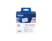 Brother - Rotolo etichetta continua - carta adesiva - Nero/Bianco - 62mm x 30,48mt - DK-44205