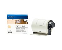 Brother - Rotolo 180 Etichette - carta adesiva - Nero/Bianco- 103,6 mm x 164,3 mm - DK-11247