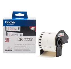 Brother - Rotolo etichetta continua - carta adesiva - Rosso/Bianco - 62mm x 15,26mt - DK-22251