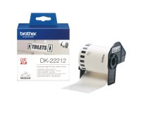 Brother - Nastro adesivo - in pellicola - Nero/Bianco - 62mm x 15,24mt - DK-22212