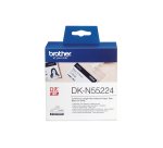 Brother - Rotolo nastro - in carta non adesiva - Nero/Bianco - 54mm x 30,48mt - DK-N55224