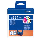 Brother - Cartuccia - C/M/Y/K - LC521VAL - 500 pag