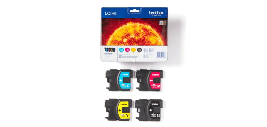 Brother LC980 Pack ink cartridge 4 pc(s) Original Standard Yield Black, Cyan, Magenta, Yellow