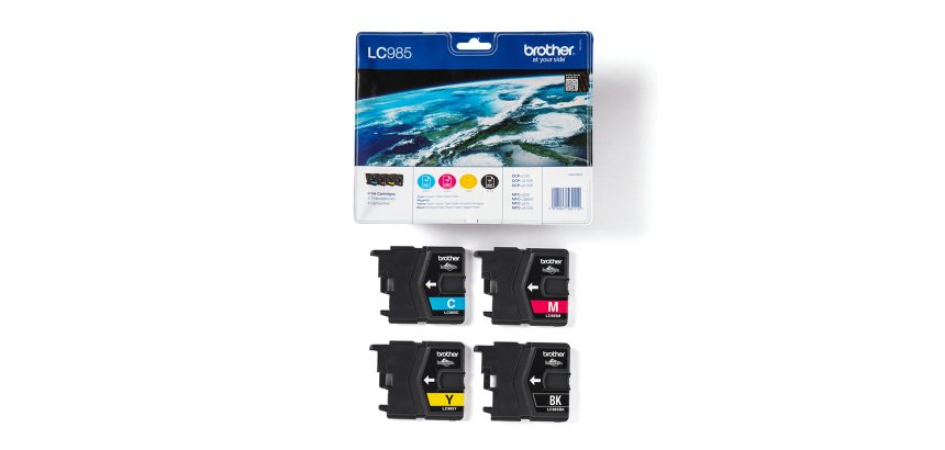 Brother LC985VALBP ink cartridge 4 pc(s) Original Black, Cyan, Magenta, Yellow