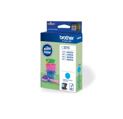 Brother LC221C - cyan - original - ink cartridge