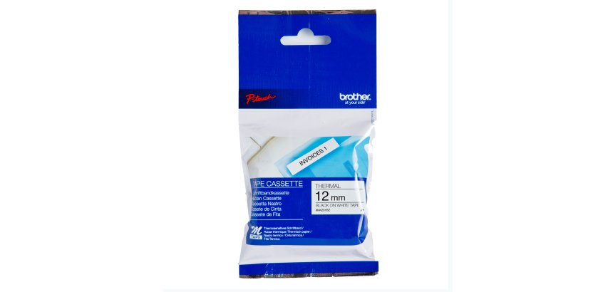 Brother - Nastro -  Nero/Bianco - MK231 - 12mm x 8mt