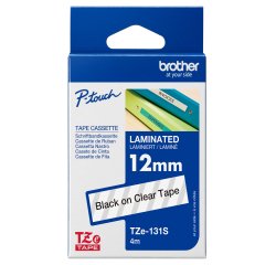 Brother TZE131S label-making tape Black on transparent TZe