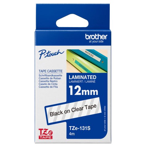 Brother TZE131S label-making tape Black on transparent TZe