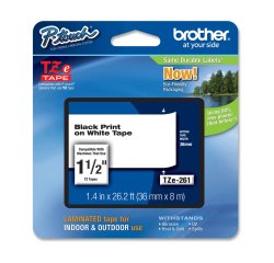 Brother TZE-261 label-making tape Black on white TZ