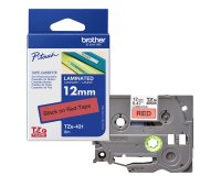 Brother - Nastro -  Nero/Rosso - TZE431 - 12mm x 8mt