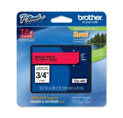 Brother - Nastro -  Nero/Rosso - TZE441 - 18mm x 8mt