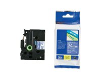 Brother - Nastro -  Bianco/Blu - TZE555 - 24mm x 8mt