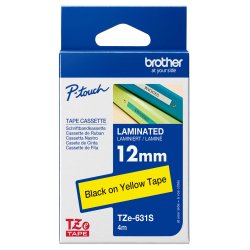Brother tze-631s - laminated tape - 1 cassette(s) - roll (1.2 cm x 4 m)