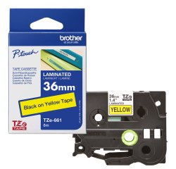 Brother - Nastro -  Nero/Giallo - TZE661 - 36mm x 8mt